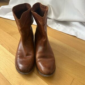 Frye Brown Leather Ankle Boots